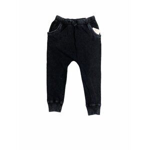 Stem Boys Jogger Pants Black Adjustable Drawstring Waist Pockets Cotton 6‎ New